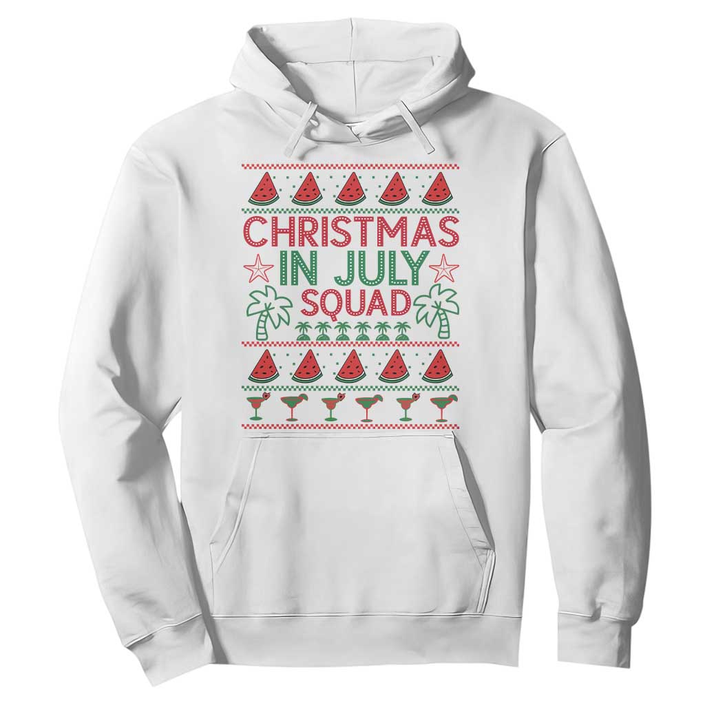 Christmas In July Squad Hoodie Tropical Beach Party Graphic TS12 White Print Your Wear