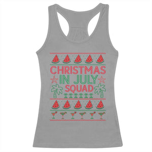Christmas In July Squad Racerback Tank Top Tropical Beach Party Graphic