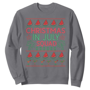 Christmas In July Squad Sweatshirt Tropical Beach Party Graphic