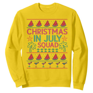 Christmas In July Squad Sweatshirt Tropical Beach Party Graphic