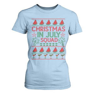 Christmas In July Squad T Shirt For Women Tropical Beach Party Graphic