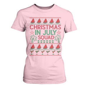 Christmas In July Squad T Shirt For Women Tropical Beach Party Graphic