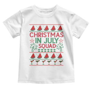 Christmas In July Squad Toddler T Shirt Tropical Beach Party Graphic TS12 White Print Your Wear