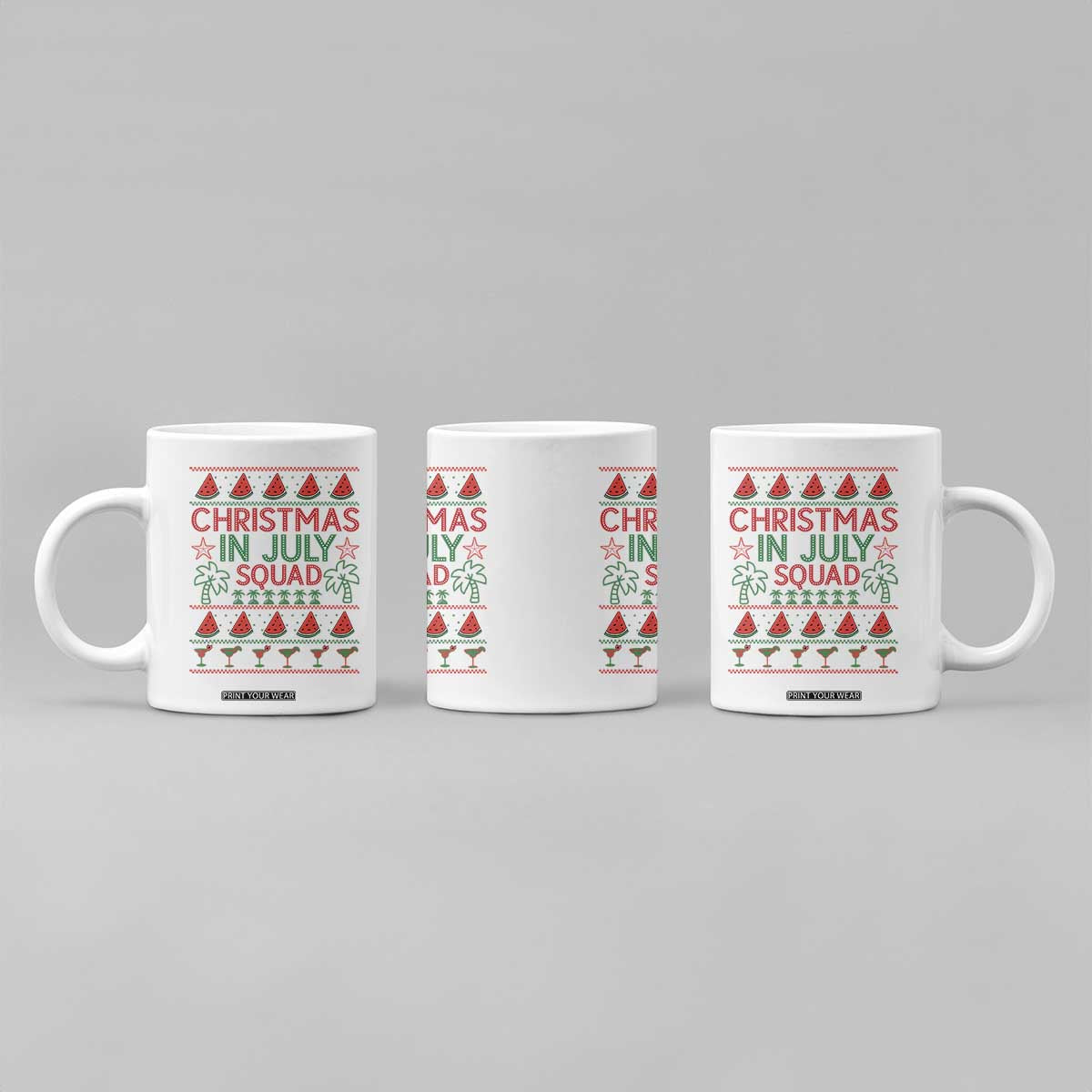 Christmas In July Squad Coffee Mug Tropical Beach Party Graphic