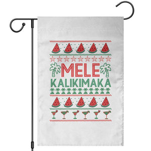 Mele Kalikimaka Garden Flag Hawaiian Ugly Christmas Sweater
