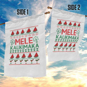 Mele Kalikimaka Garden Flag Hawaiian Ugly Christmas Sweater