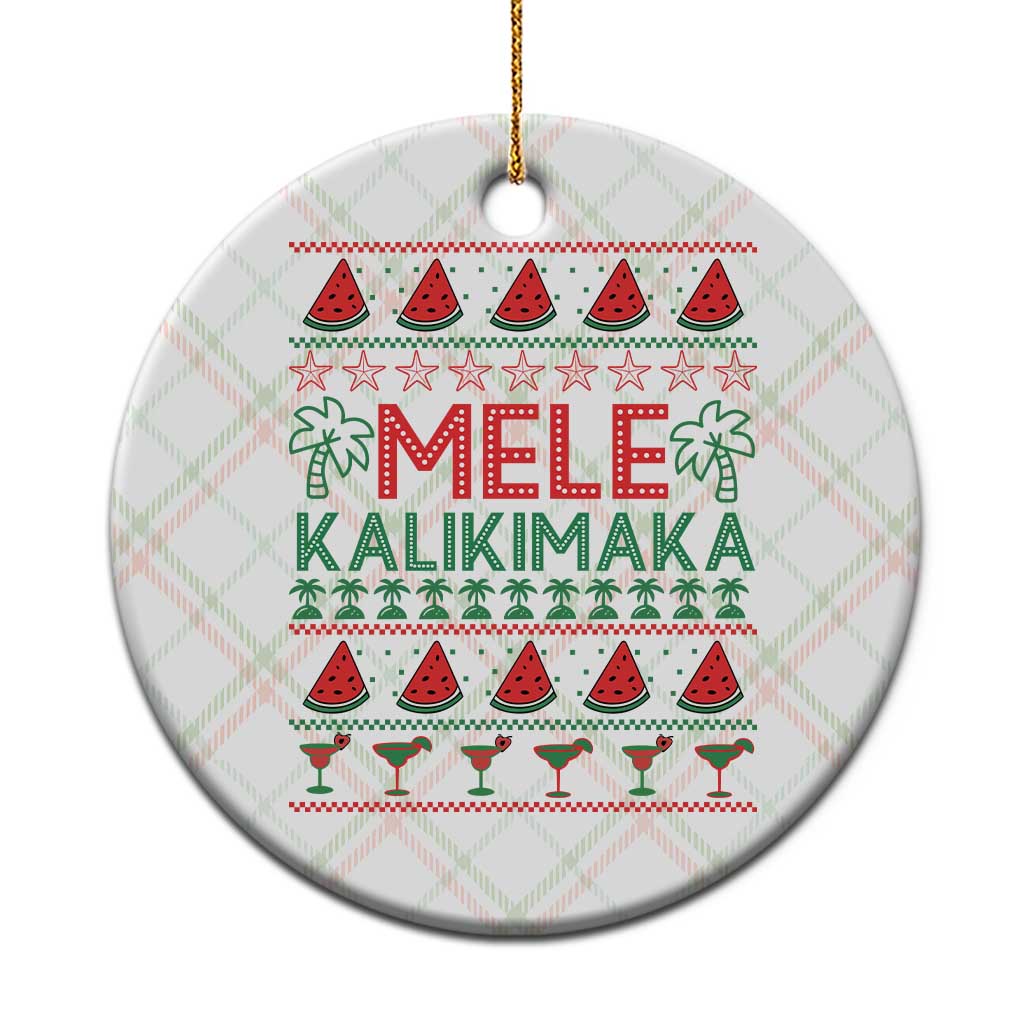 Mele Kalikimaka Ceramic Ornament Hawaiian Ugly Christmas Sweater