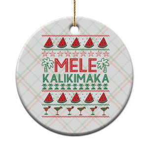 Mele Kalikimaka Ceramic Ornament Hawaiian Ugly Christmas Sweater