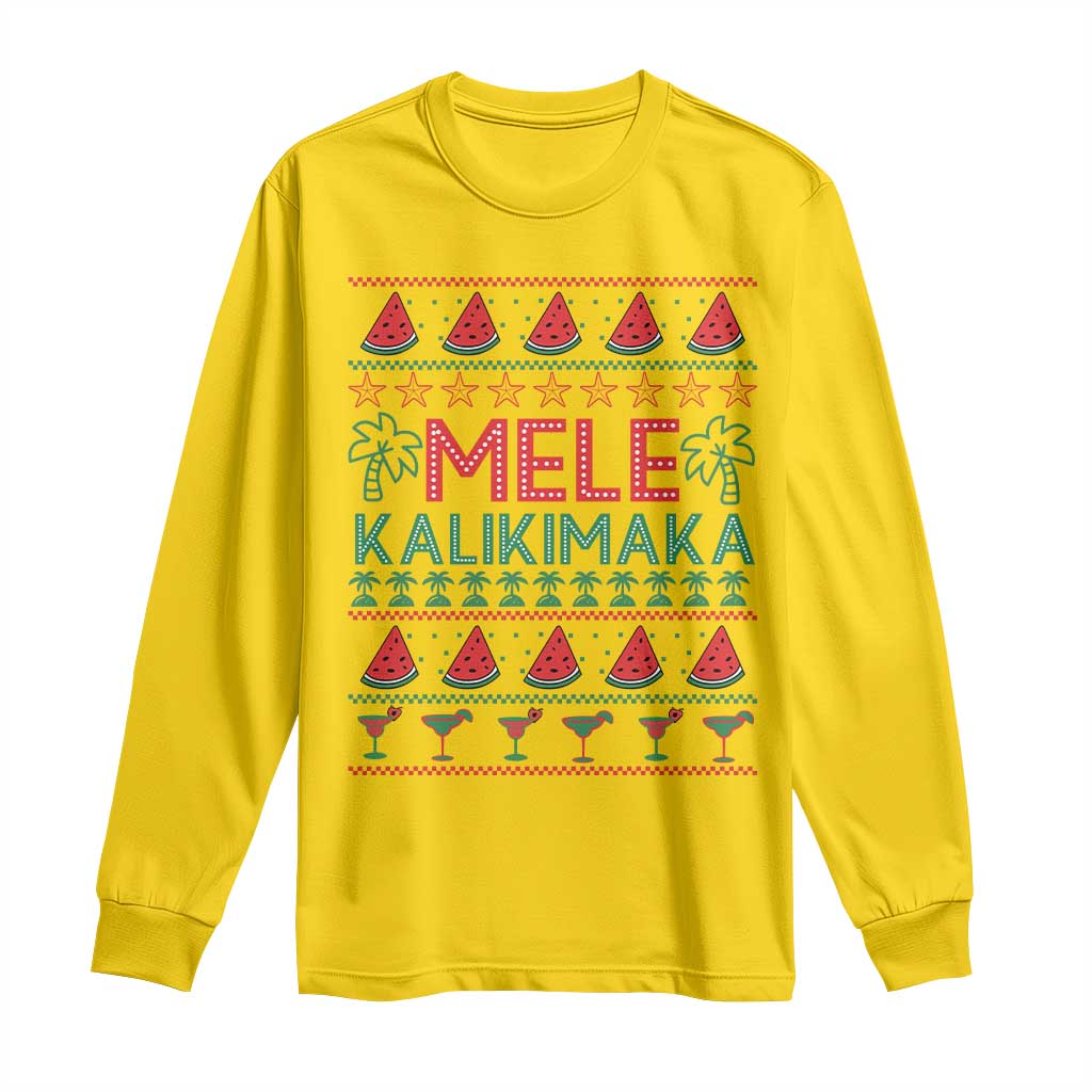 Mele Kalikimaka Long Sleeve Shirt Hawaiian Ugly Christmas Sweater