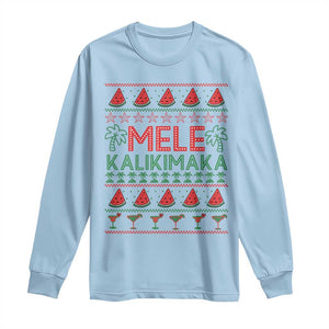 Mele Kalikimaka Long Sleeve Shirt Hawaiian Ugly Christmas Sweater