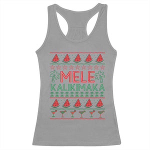 Mele Kalikimaka Racerback Tank Top Hawaiian Ugly Christmas Sweater