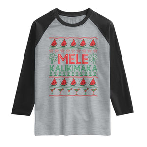 Mele Kalikimaka Raglan Shirt Hawaiian Ugly Christmas Sweater