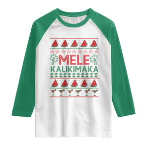 Mele Kalikimaka Raglan Shirt Hawaiian Ugly Christmas Sweater