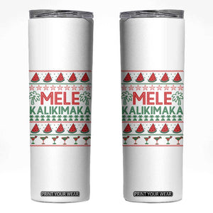 Mele Kalikimaka Skinny Tumbler Hawaiian Ugly Christmas Sweater