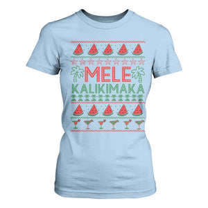 Mele Kalikimaka T Shirt For Women Hawaiian Ugly Christmas Sweater