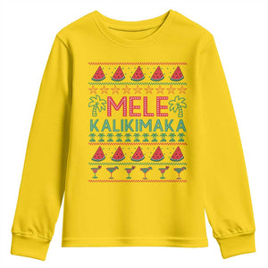 Mele Kalikimaka Youth Sweatshirt Hawaiian Ugly Christmas Sweater