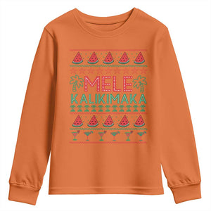Mele Kalikimaka Youth Sweatshirt Hawaiian Ugly Christmas Sweater