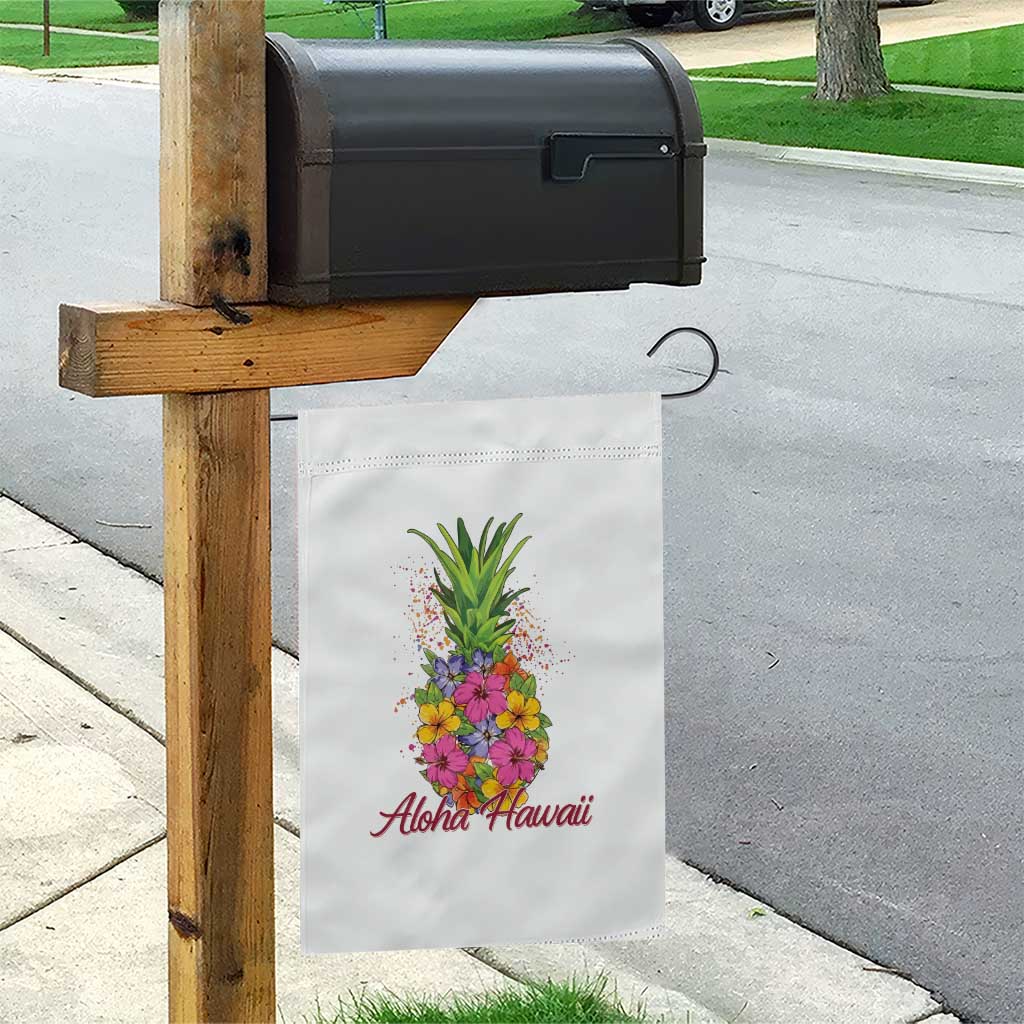 Tropical Floral Pineapple Aloha Hawaii Garden Flag Hawaiian Island Vacation Graphic TS12 Print Your Wear