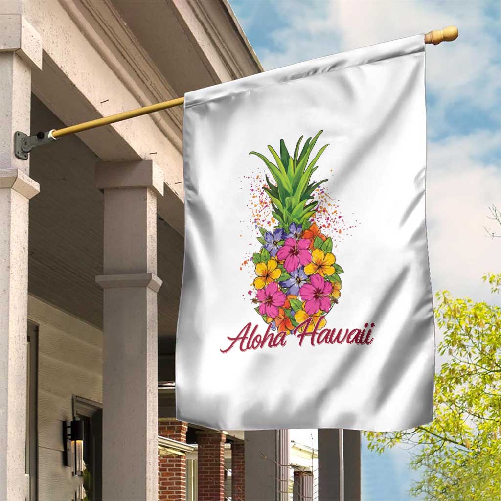 Tropical Floral Pineapple Aloha Hawaii Garden Flag Hawaiian Island Vacation Graphic TS12 Print Your Wear