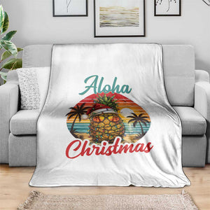Aloha Tropical Pineapple Christmas Throw Blanket Vintage Beach Xmas Gift TS12 Print Your Wear