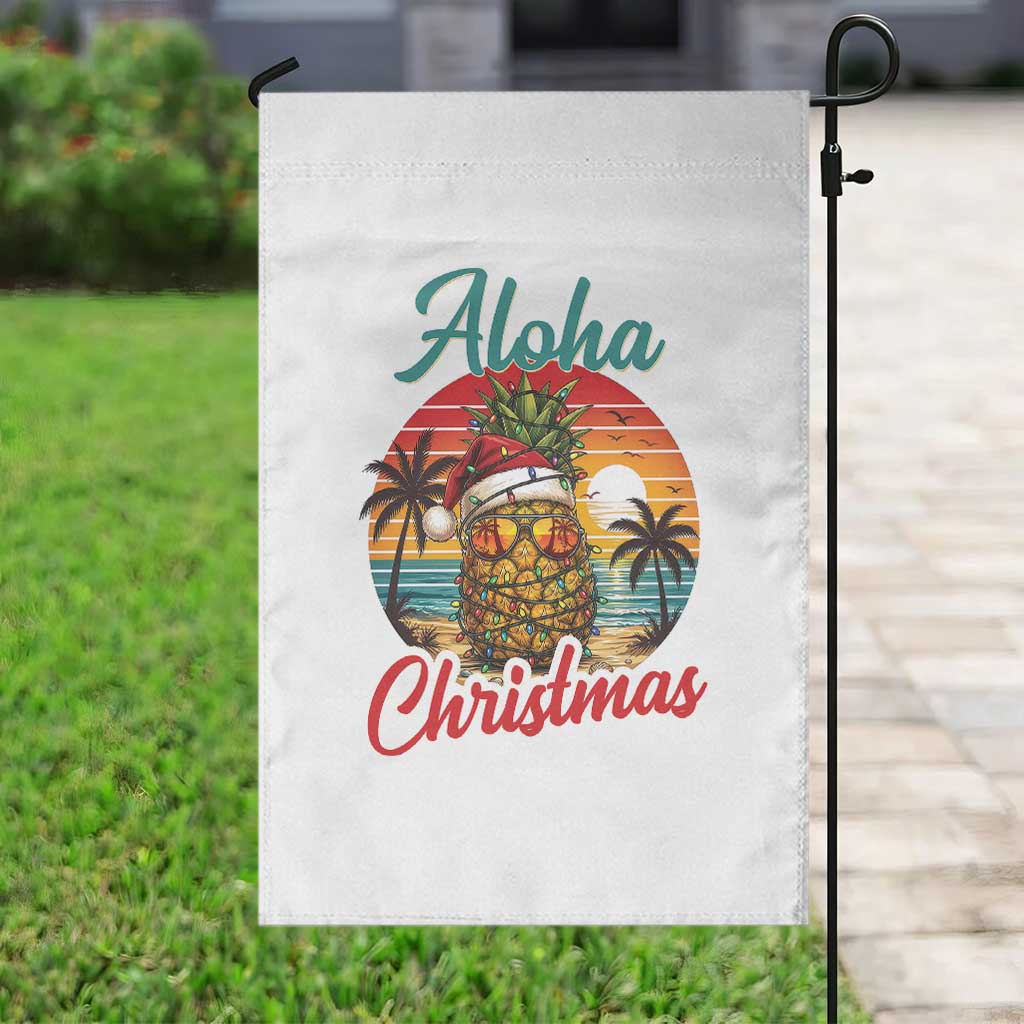 Aloha Tropical Pineapple Christmas Garden Flag Vintage Beach Xmas Gift TS12 Print Your Wear