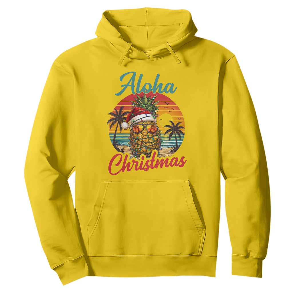 Aloha Tropical Pineapple Christmas Hoodie Vintage Beach Xmas Gift TS12 Daisy Print Your Wear