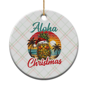 Aloha Tropical Pineapple Christmas Ceramic Ornament Vintage Beach Xmas Gift TS12 1pc Christmas Plaid Print Your Wear