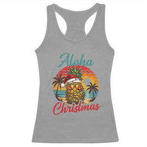 Aloha Tropical Pineapple Christmas Racerback Tank Top Vintage Beach Xmas Gift TS12 Sport Gray Print Your Wear