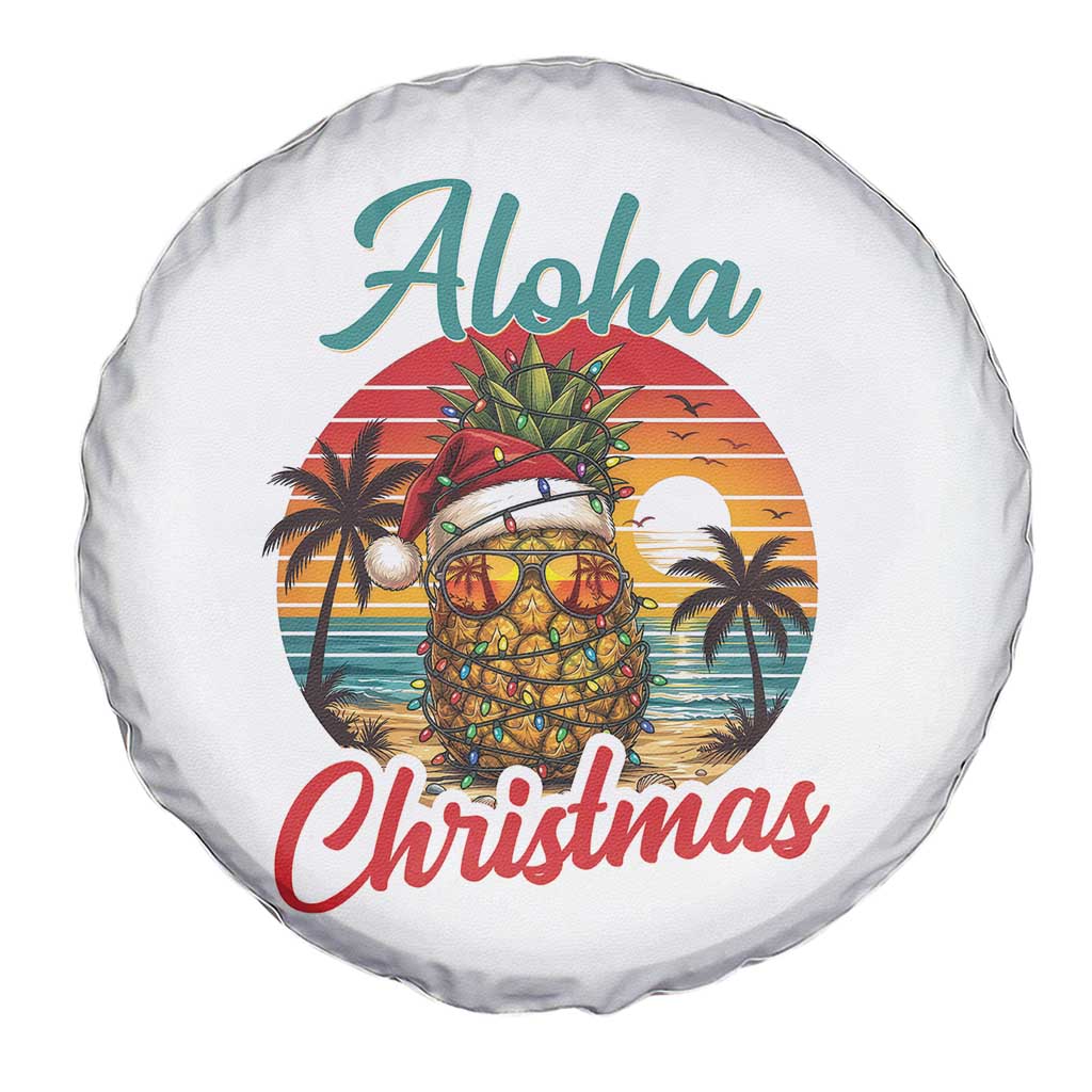 Aloha Tropical Pineapple Christmas Spare Tire Cover Vintage Beach Xmas Gift TS12 Print Your Wear