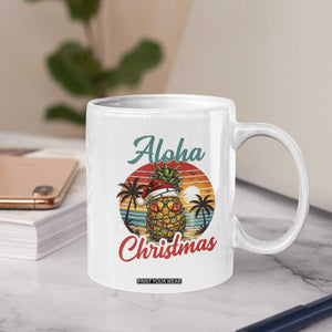 Aloha Tropical Pineapple Christmas Coffee Mug Vintage Beach Xmas Gift TS12 Print Your Wear
