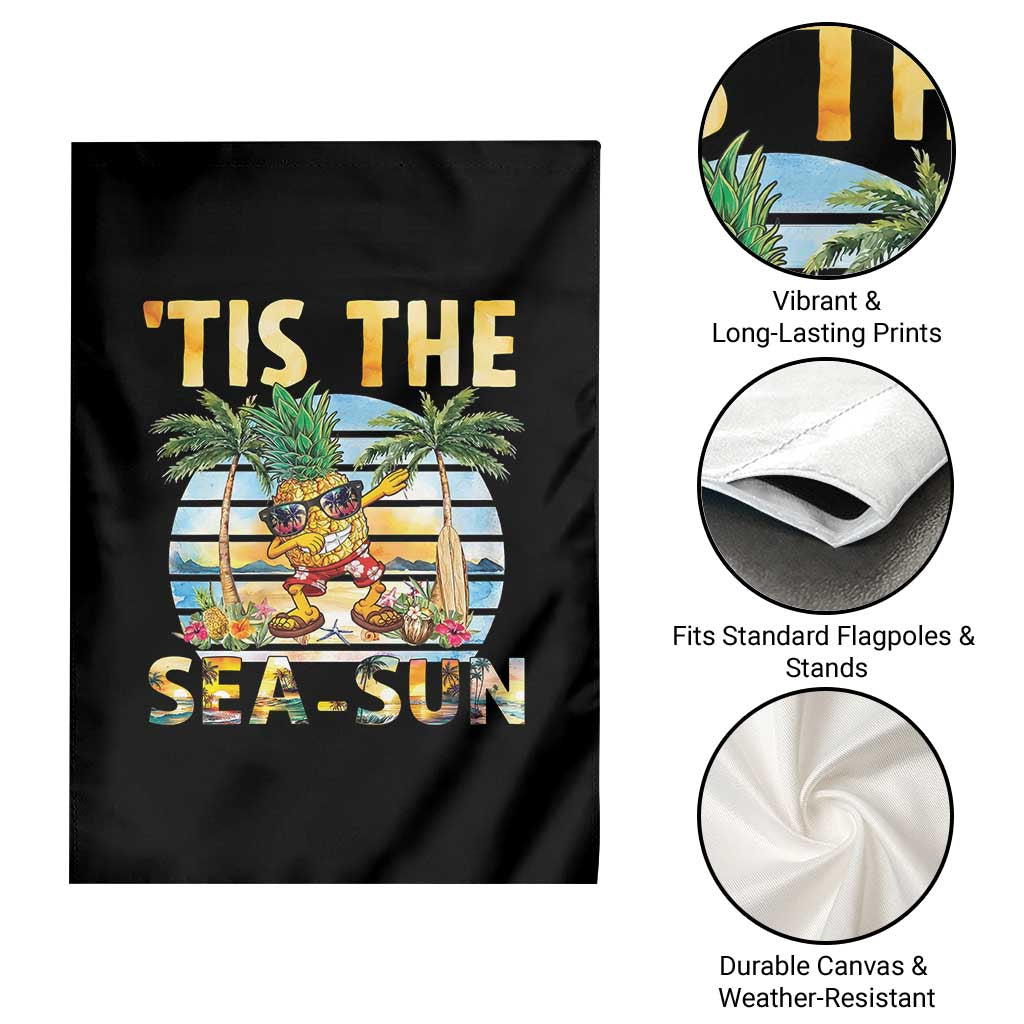 Tis The Sea Sun Garden Flag Dabbing Pineapple Summer Vacation Gift TS12 Print Your Wear