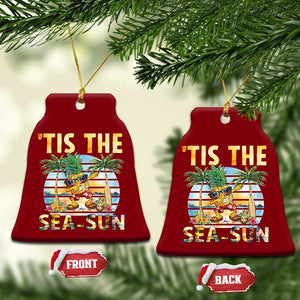 Tis The Sea Sun Ceramic Ornament Dabbing Pineapple Summer Vacation Gift TS12 Print Your Wear