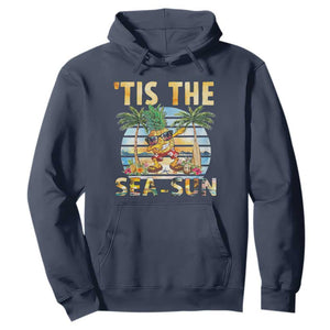 Tis The Sea Sun Hoodie Dabbing Pineapple Summer Vacation Gift TS12 Navy Print Your Wear