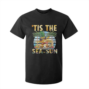 Tis The Sea Sun T Shirt For Kid Dabbing Pineapple Summer Vacation Gift TS12 Black Print Your Wear