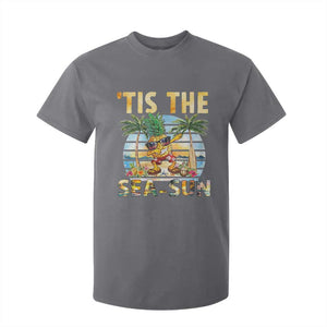 Tis The Sea Sun T Shirt For Kid Dabbing Pineapple Summer Vacation Gift TS12 Charcoal Print Your Wear