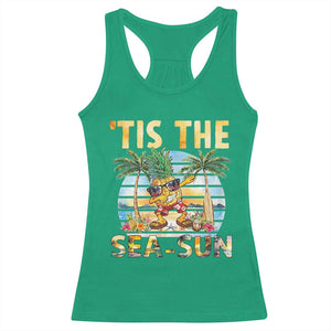 Tis The Sea Sun Racerback Tank Top Dabbing Pineapple Summer Vacation Gift