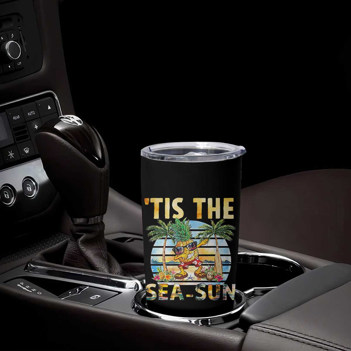 Tis The Sea Sun Tumbler Cup Dabbing Pineapple Summer Vacation Gift TS12 Print Your Wear