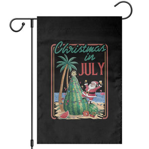 Christmas In July Garden Flag Funny Santa Watermelon Xmas Tree