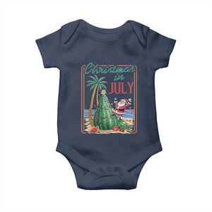 Christmas In July Baby Onesie Funny Santa Watermelon Xmas Tree
