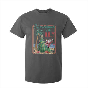 Christmas In July T Shirt For Kid Funny Santa Watermelon Xmas Tree