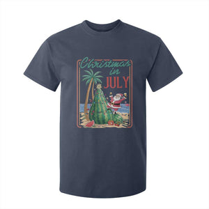 Christmas In July T Shirt For Kid Funny Santa Watermelon Xmas Tree