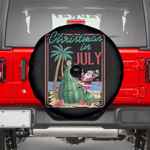 Christmas In July Spare Tire Cover Funny Santa Watermelon Xmas Tree