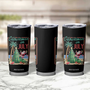 Christmas In July Tumbler Cup Funny Santa Watermelon Xmas Tree