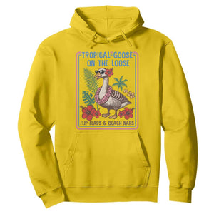 Funny Hawaiian Beach Vacation Graphic Hoodie Tropical Goose On The Loose TS12 Daisy Print Your Wear