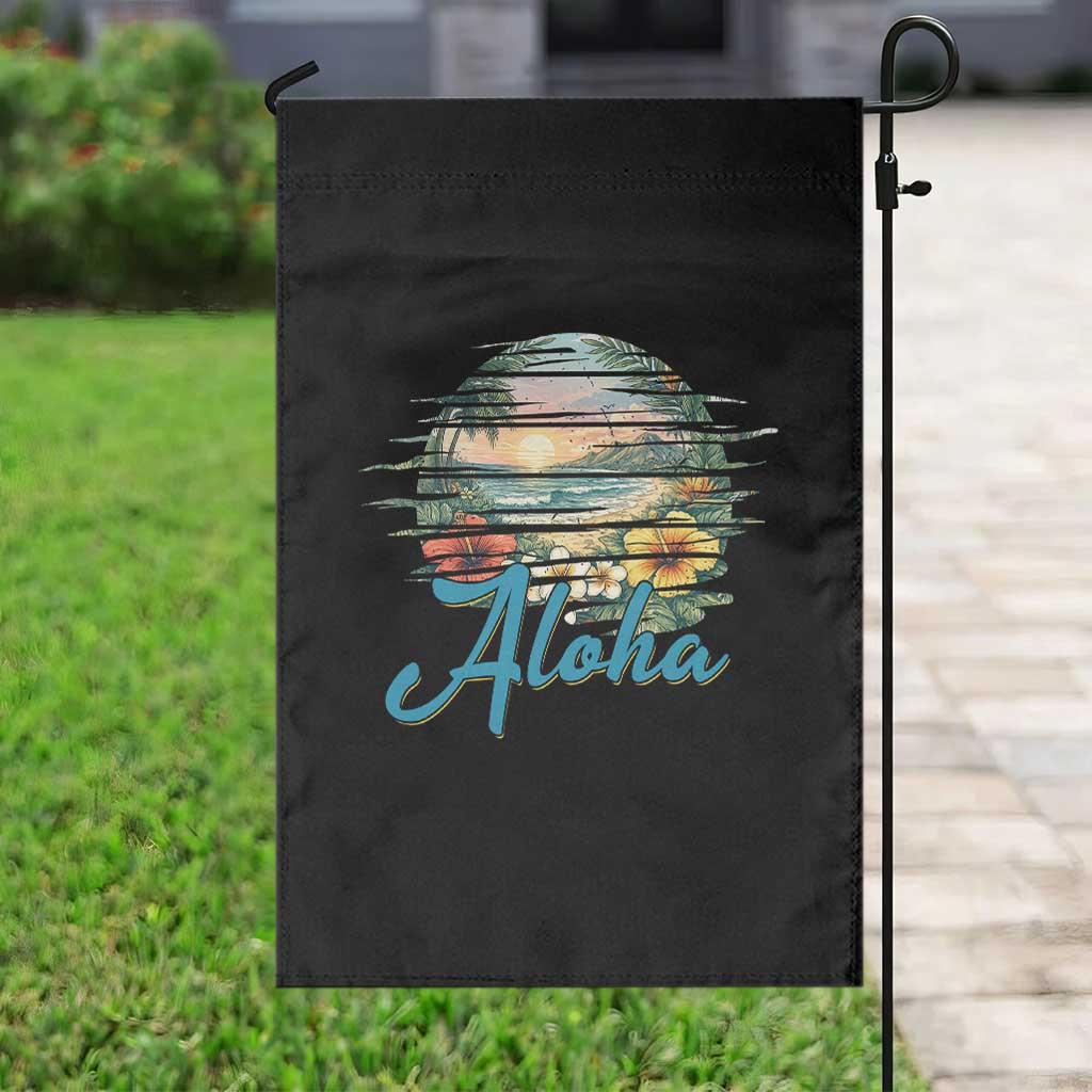 Vintage Hawaii Hibiscus Floral Garden Flag Tropical Beach Vacation Graphic TS12 Print Your Wear