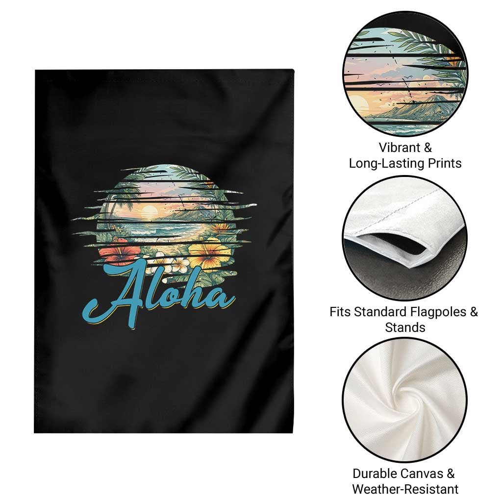 Vintage Hawaii Hibiscus Floral Garden Flag Tropical Beach Vacation Graphic TS12 Print Your Wear