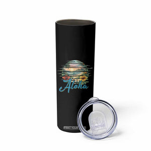 Vintage Hawaii Hibiscus Floral Skinny Tumbler Tropical Beach Vacation Graphic TS12 Print Your Wear