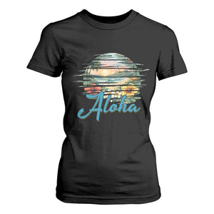 Vintage Hawaii Hibiscus Floral T Shirt For Women Tropical Beach Vacation Graphic TS12 Black Print Your Wear