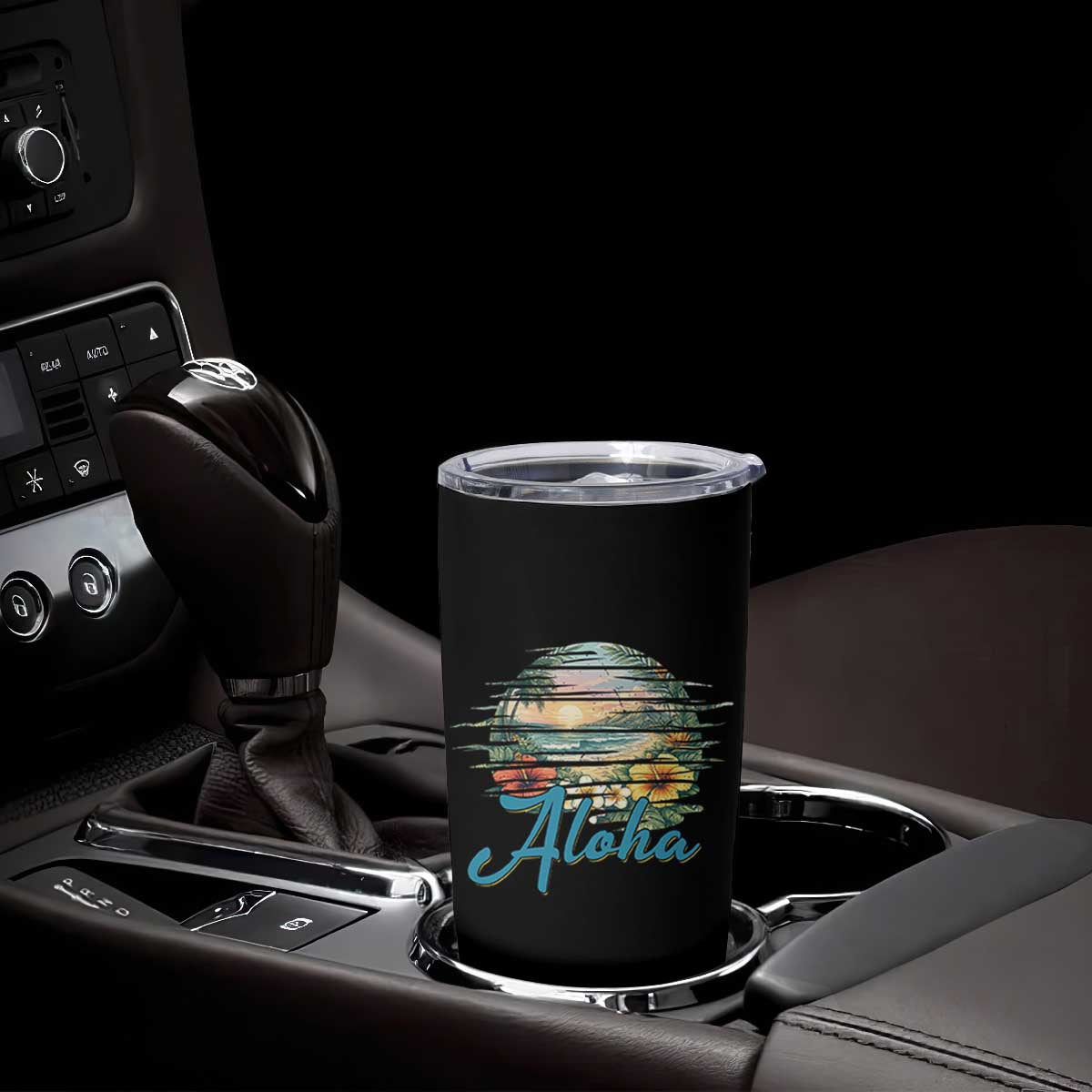 Vintage Hawaii Hibiscus Floral Tumbler Cup Tropical Beach Vacation Graphic TS12 Print Your Wear