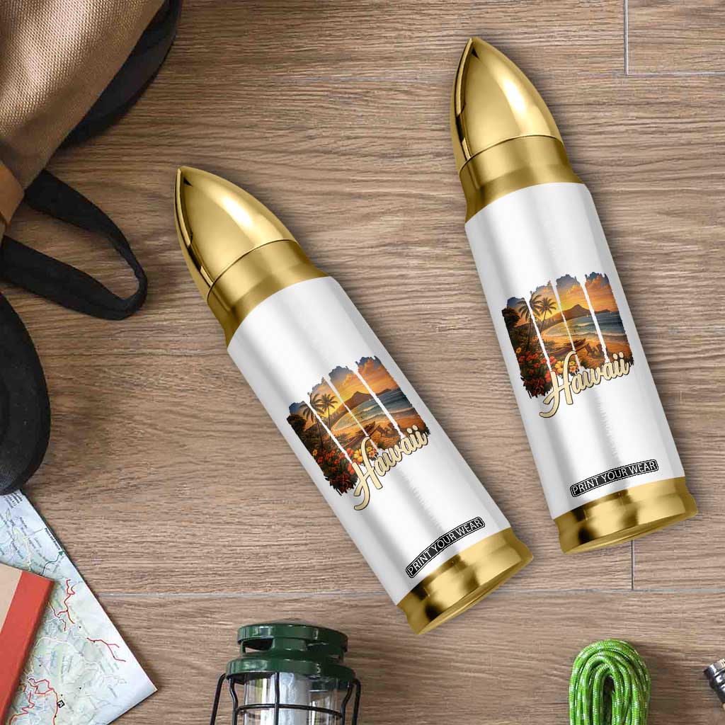 Vintage Hawaii Beach Travel Bullet Tumbler Sunset Ocean Landscape TS12 Print Your Wear